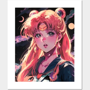 Pink anime scout moon princess Posters and Art